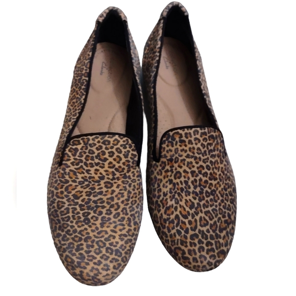 Clark's Shoes - Clark's Collection Leopard Print Sarah Poppy Loafers Size 9